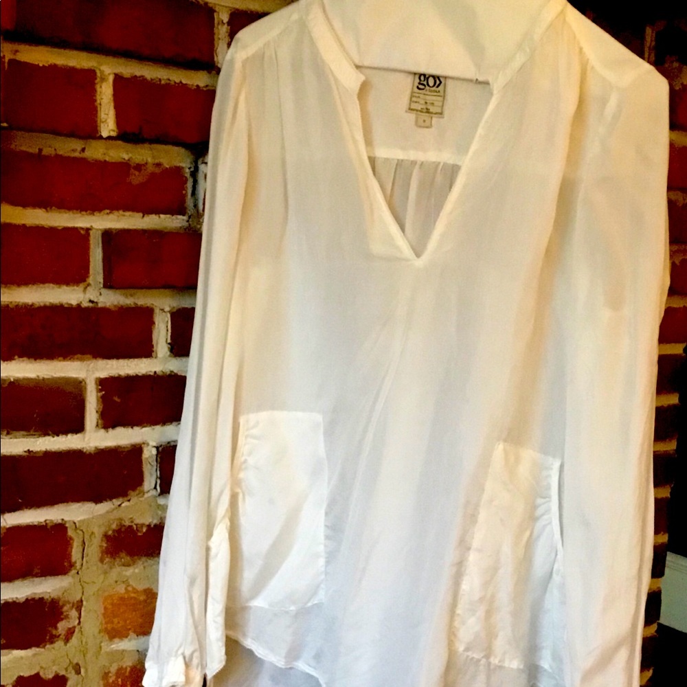 Gorgeous Go Silk loose-fitting blouse